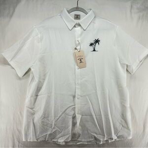 ALOHA Size XL Hawaiian Shirt Innovation‎ Art Exploration White Button Up